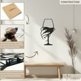 thumbnail image 5 of Violaura Wine Glass Metal Wall Art - Easy to Install Hanging Perfect for Home, Living Room Decor (24.0" x 12.0"), 5 of 8
