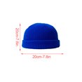 thumbnail image 3 of Tuque Tricotée Exquise Confortable Style Simple Décorations de Vêtements pour Hommes Femmes Hommes Chapeaux de Mode Couvre-Chef Ornement Accessoire de Vêtements pour Déco de Robe Bleu, 3 of 6