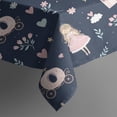 thumbnail image 5 of Navy Princess Castle Pattern Square Tablecloth,Waterproof Square Table Cover,Wipeable Spillproof Washable Table Cover for Home Kitchen Party Decor 60"x60"(152x152cm), 5 of 6