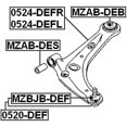 thumbnail image 2 of Febest BALL JOINT BOOT # MZBJB-DEF OEM D651-34-300, 2 of 2