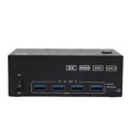 thumbnail image 1 of Conmutador KVM USB3.0, 2 Entradas Y 3 Salidas 8K 30Hz 4K 144Hz, Comparte 3 Pantallas Con Puertos USB 3.0 Integrados, Para PC Impresora Escáner Mouse Teclado, Controlador, 1 of 7