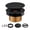Black, variant on Kingston KBU2000 Eugene Toe Touch Tub Drain Conversion Kit in Matte Black