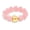 Pink, variant on Women's Colorful Heart Bracelet: Rainbow Resin Acrylic Stretch Bracelet, Summer Beach Accessory
