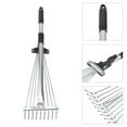 thumbnail image 4 of MasteelfCA Retractable Leaf Rake Practical Steel Wire Cleaning Garden Tools for Deciduous Grass Weed Cleaner 9 Teeth, 4 of 8