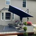 thumbnail image 4 of PURPLE LEAF Patio Umbrella with Base 10 Feet Outdoor Cantilever Square Umbrella Aluminum Offset Umbrella with 360-degree Rotation for Garden Deck Pool Patio, Navy Blue, 4 of 16