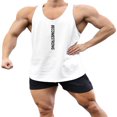 thumbnail image 1 of Débardeur de Sport Décontracté pour Hommes Col Rond Imprimé Lettre Sans Manches Ample pour Entraînement Gym Course, 1 of 6