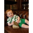 thumbnail image 6 of BemeyourBBs Toddler Baby Boys Golf Outfit Cute Infant Boy Summer Clothes Lapel Short Sleeve Button Down Golf Court Print Shirt and Solid Color Pockets Shorts Set, 6 of 9