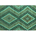 thumbnail image 1 of Ahgly Company Indoor Rectangle Abstract Turquoise Blue Modern Area Rugs, 4' x 6', 1 of 4