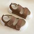 thumbnail image 3 of Womens Orthopedic Walking Sandals Casual Outdoor Hiking Water Platform Sandals with Adjustable Strap Plantar Fasciitis Arch Support Wide Widths Available (4-4.5 Years, Brown), 3 of 6
