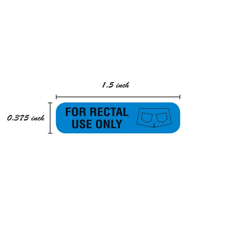 for tobacco use only stickers Blue Rectal / 500 Small Labels / 0.375" x 1.5" Permanent Adhesive Sticker : Everything Else Our wall signs such as this one Tobacco Prevention Sticker Roll