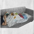 thumbnail image 6 of Sports Soft Flannel Fleece Throw Blanket, Little Friends Siblings Riding a Kayak Together in Sunny Day Summer Sea Cartoon, Cozy Plush for Indoor and Outdoor Use, 50" x 70", Multicolor, by Ambesonne, 6 of 6