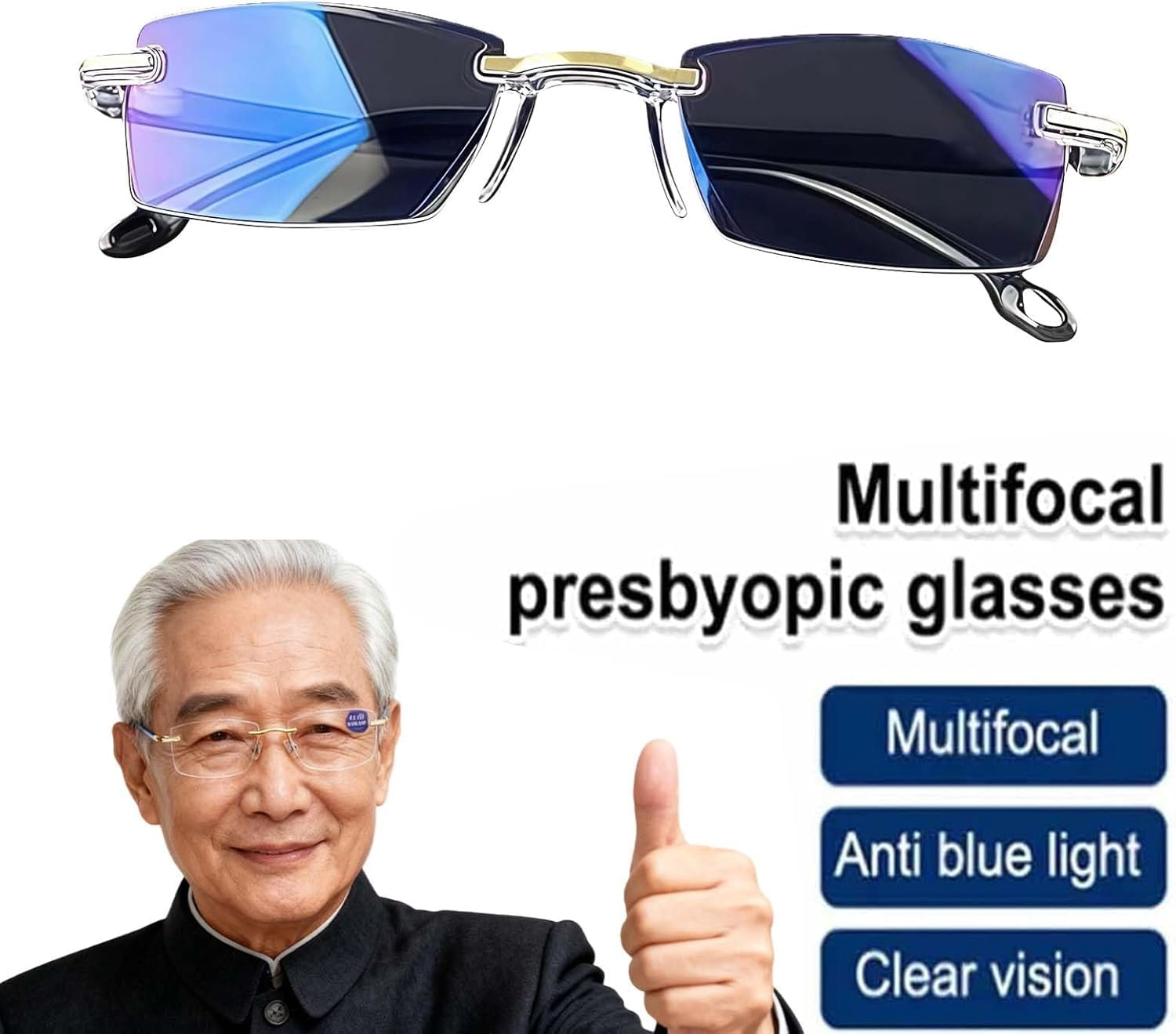 2026 New Clarity Blue Auto Focus Glasses Self Adjusting Women Clarity Auto Focus Glasses Men Intelligent Dual Focus Glasses