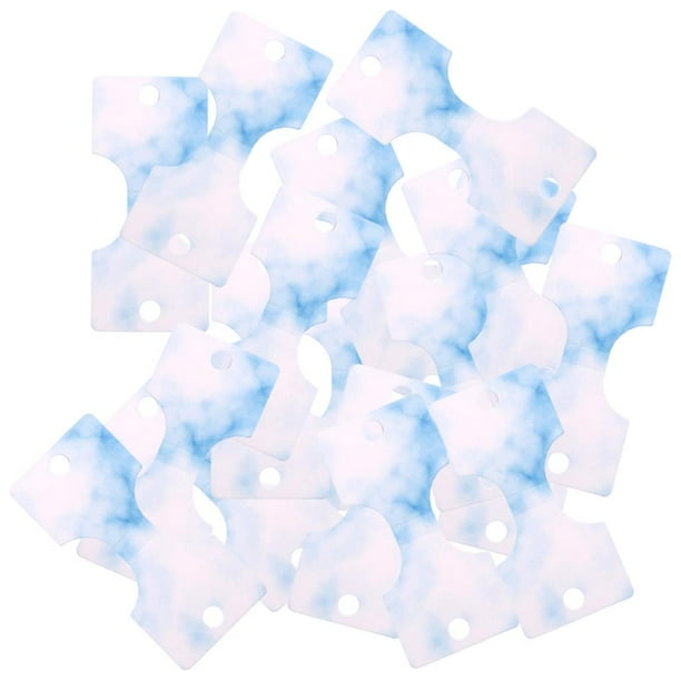 100 Tarjetas de Exhibición de Collar, Soporte para Etiquetas Colgantes, Tarjetas de Exhibición de Joyería en Blanco con Rayas de Mármol, para Tobiller - Azul Sunnimix Tarjeta de exhibición de pendientes