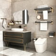 thumbnail image 5 of BarberPub 35"(L) x 30"(W) x 3"(H) Wall Mount Stylist Mirror with Wooden Frame, Versatile Beauty Mirror, 5 of 8