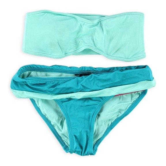 Vince Camuto Womens Studded Strappy Banded 2 Piece Bandeau, Green, X-Small