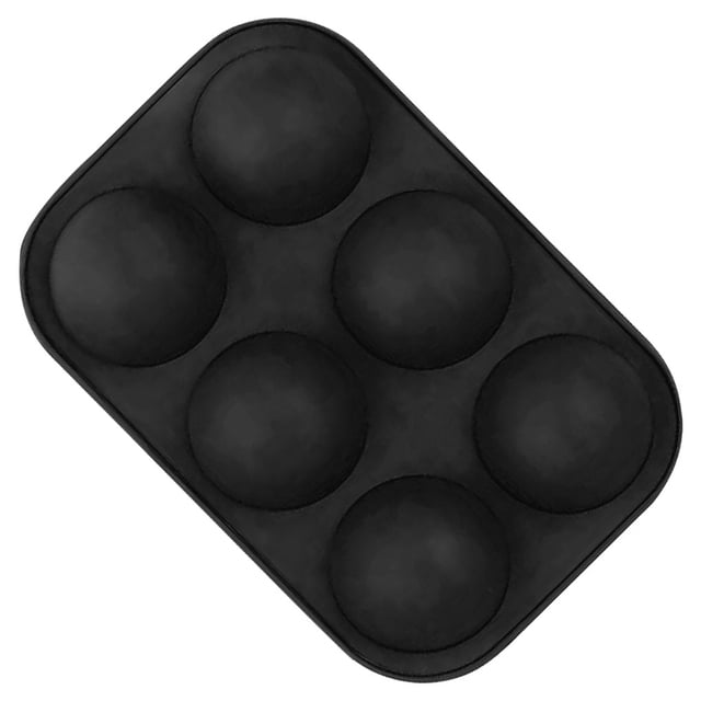 Yuarrent Moldes de silicona para jabón de media esfera, utensilios para hornear, utensilios para decoración de tortas con pudín, molde para Fondant de Herramientas y accesorios para hornear Negro Yuarrent HA002563-04