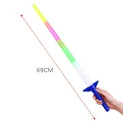 Visland Light Up LED Swords Expandable Laser Sabers Glow in Dark, Mini Glow Sticks, 4-Section 4 Colors, Flashing Neon Party Favors, 1PC