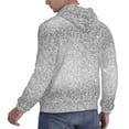thumbnail image 6 of Honeii Silver Mosaic Pattern Mens Hoodies Men's Loose Sleeve Sweatshirt,Pullover Hooded Sweatshirt for Men,Essentials Hoodie-Large, 6 of 7
