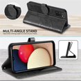 thumbnail image 6 of Compatible with Samsung Galaxy A03S Wallet Case, Galaxy A03S Case Leather with Card Holder Magnetic Kickstand Wrist Strap Flip Shockproof Case for Samsung Galaxy A03S Life Tree Black, 6 of 14