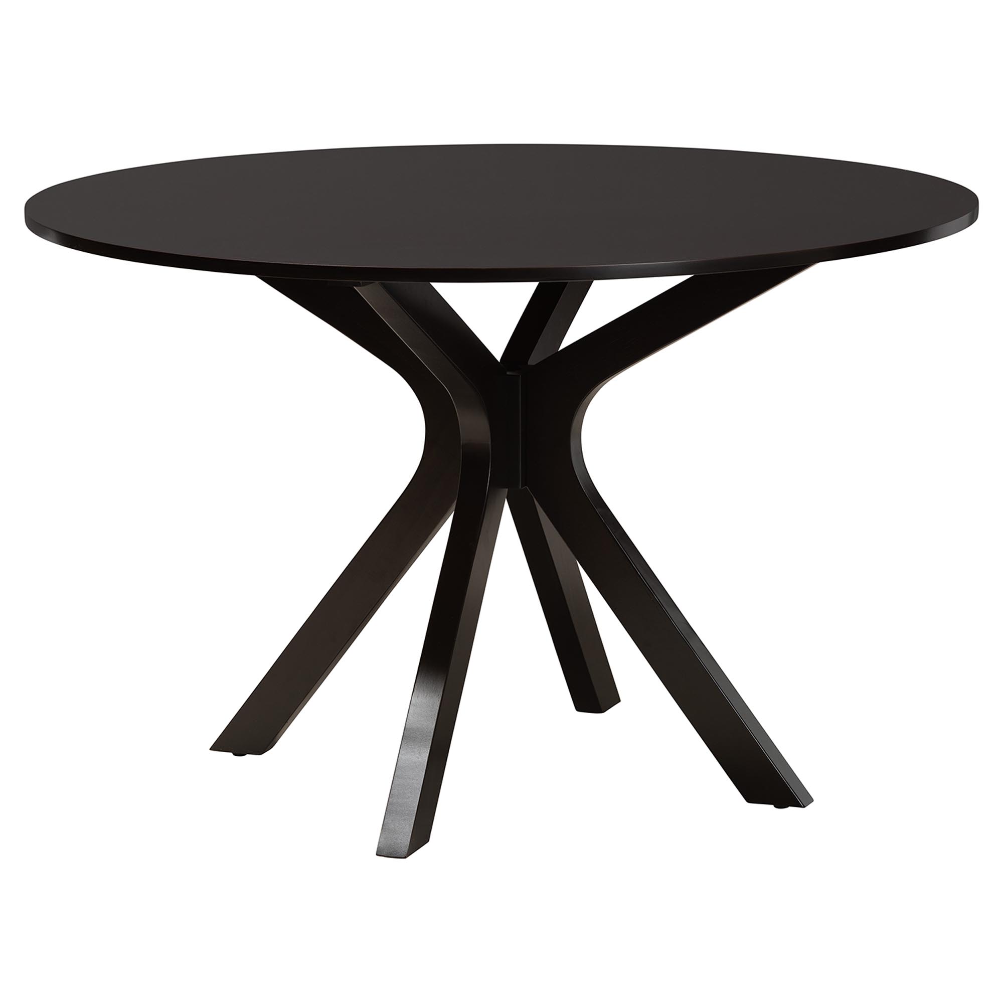 Baxton Studio Luise Modern Dining Set, 7-Piece, Dark Brown