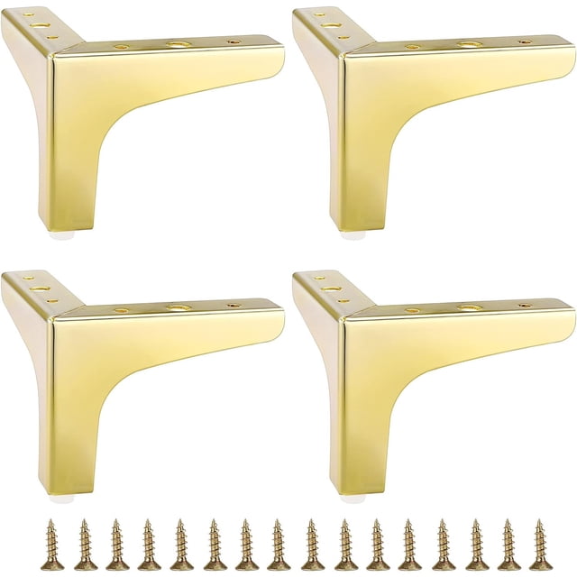 Elegancia atemporal: patas de muebles triangulares doradas de lujo, hierro de alta dureza para un soporte y estilo superiores
