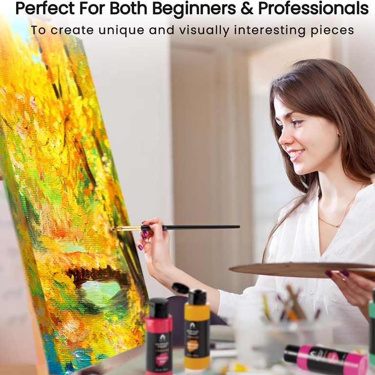 40-Piece Acrylic Paint Set with Brushes and Palette photo 3