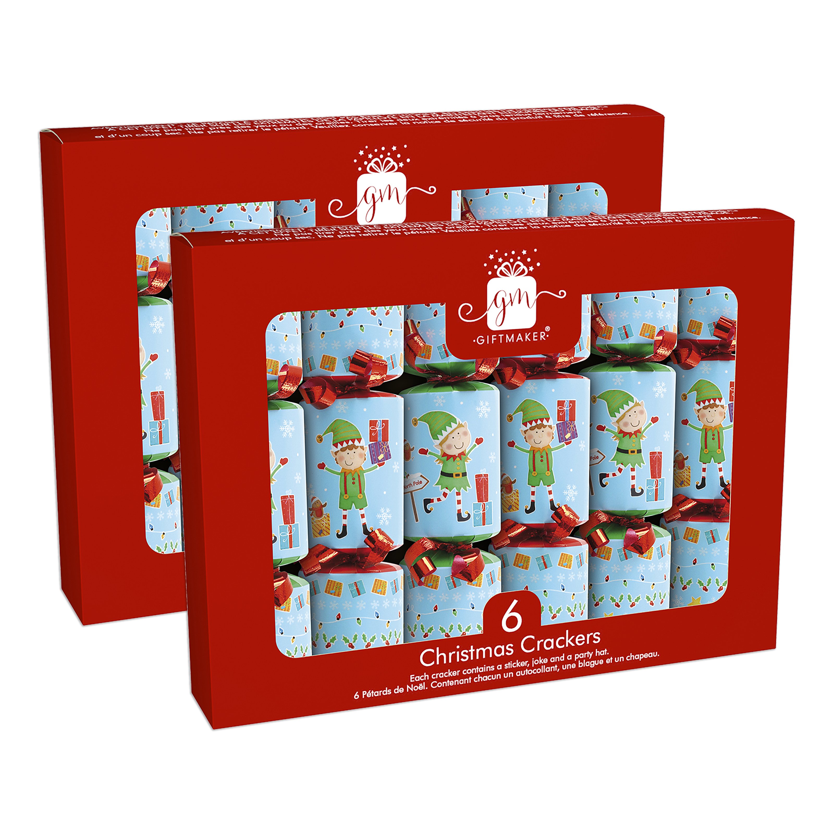 6" Mini Christmas Crackers - Festive Elves, 12 Crackers Total. - Walmart.com - Walmart.com