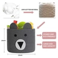 thumbnail image 2 of Homearda Cotton Rope Basket,Baby Hamper,Cute Bear Basket,Storage Basket,Woven Laundry Hamper,Toy Storage Bin,Gifts -Pet or Baby Gift Baskets-Grey,12”(D) x 10”(H) -easy to reshape, 2 of 7
