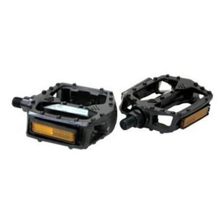 - Black Pedal 0.56 in. Steel Plus Reflector With Molded Traction Pins