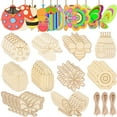 thumbnail image 2 of Easter DIY Craft Kit for Kids | 60 Wooden Pendant Blanks with Ropes for Hand Painting & Decorations | Easter Bunny Egg Ornament Making Set for Children's Art Projects & Holiday Activities, 2 of 6