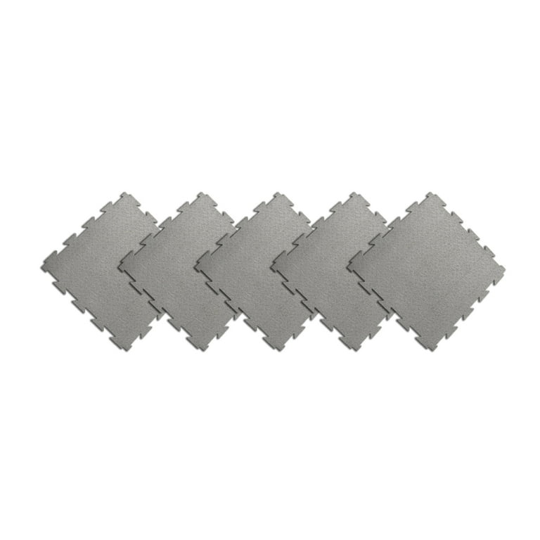 Rubber-Cal Terra-Flex 1/4 in. x 24 in. x 24 in. Dark Gray Interlocking Rubber Mat (5-Pack, 20 sq. ft.)