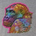thumbnail image 2 of Colorful Neon Gorilla | Dean Russo Art Animal Lover Tri-Blend Racerback Tank Top, Premium Heather, Small, 2 of 6