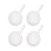 Artika 1.5 Oz Glazed Porcelain Appetizer Bowls with Handles | Mini Bowls for Bite Sized Appetizers, Condiments, Dips, and More, Microwave and Dishwasher Safe, Includes Four Bowls, 3.8 x 2.4