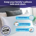 thumbnail image 2 of Queen Size Waterproof Cooling Pillow Protector by Slumberfy - Premium Skin-Safe Pillow Cover with Zipper Closure, Natural Fabric with ArcticTex Cooling Technology, Noiseless Pillowcase: 20x30 in., 2 of 7