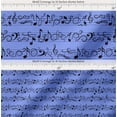 thumbnail image 2 of Soimoi Blue Cotton Cambric Fabric Notes Musical Instrument Print Fabric by Yard 42 Inch Wide, 2 of 7