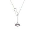 thumbnail image 2 of Delight Jewelry Silvertone Oval with Music Notes Silver tone Elegant Infinity Lariat Necklace, 2 of 4