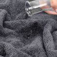 thumbnail image 3 of Juego de toallas, 2 toallas de baño, 2 toallas de mano, 2 toallas de cara, toallas de baño 100 % algodón turco, juego de toallas gris claro, gris, juego de toallas de 3 piezas, 3 of 5