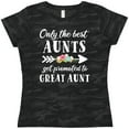 thumbnail image 3 of Inktastic Only the Best Aunts Get Promoted to Great Aunt with Flowers Women's T-Shirt, 3 of 5