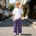 thumbnail image 2 of CONZONE Kids Boys Uniform Sweatpants Wide Leg Sweat Pants for Child Elastic Waist Back To School Athletic Jogger Pants with Pockets, 2 of 6