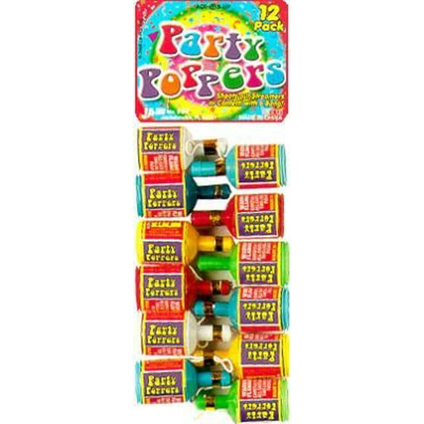 PARTY POPPERS 12PK