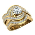 thumbnail image 5 of Diamond Wedding Band Set Matching to Intertwined Engagement Ring 14K Gold 0.26 CT TW, 5 of 6