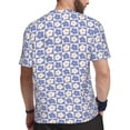 thumbnail image 2 of Wukai Plaid Flowers Print Men's Short-Sleeved Mesh T-Shirt,Quick-Dry Short Sleeve Workout T-Shirt-Medium, 2 of 8