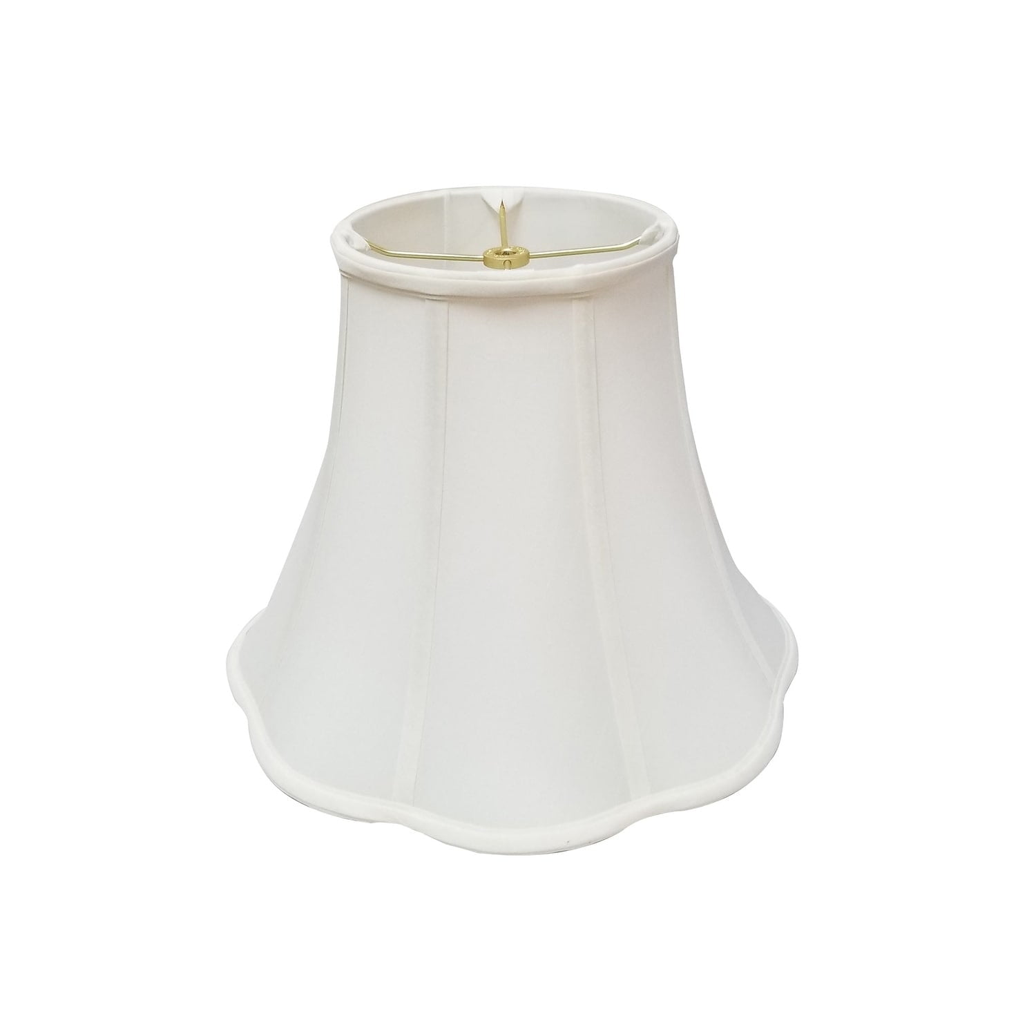Royal Designs Bottom Scalloped Bell Lamp Shade In White 8 X 16 X 13