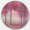 thumbnail image 1 of Designart 'forêt Rose' Art Mural Cercle en Métal Style Ferme, 1 of 3