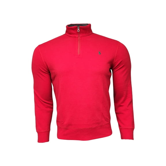 Polo Ralph Lauren Men's 1/4 Zip Sweater M Red Medium