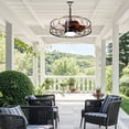 thumbnail image 5 of Bella Depot 23" Outdoor Ceiling Fan 6-Speed Reversible Caged Ceiling Fan with Dimmable Light and Remote Control, 5 of 16