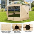 thumbnail image 6 of Costway 11.5 X 11.5 FT 6-Sided Pop-up Screen House Tent With 2 Wind Panels for Camping Coffee, 6 of 10