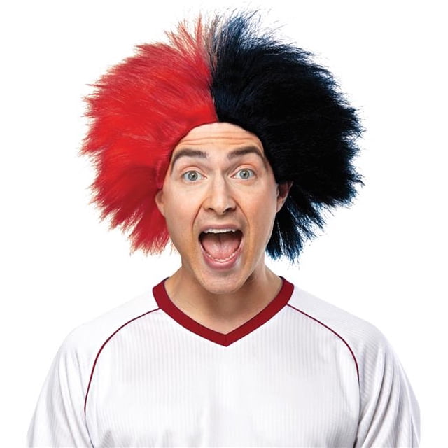 Morris Costumes MR179590 Sports Fun Perruque Costume Rouge Noir