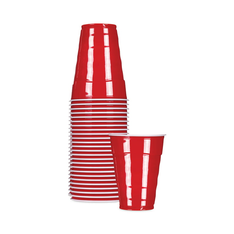 Great Value, Hefty® Easy Grip Disposable Plastic Party Cups, 18 Oz, Red,  50/Pack, 8 Packs/Carton by Reynolds Food Packaging