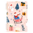 thumbnail image 7 of FORMRS 1-Subject Spiral Notebook 8" x 5" College Ruled 60 Refillable Sheet, 2 Pack, Blue Christmas Santa, 7 of 7